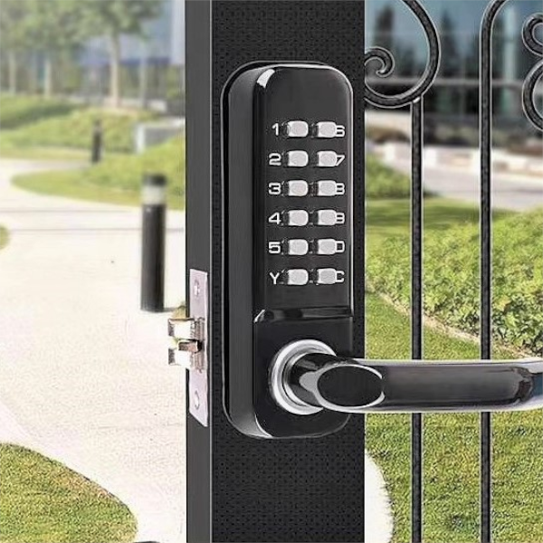 Mechanical Keyless Code Operated Stainless Steel Door Lock - UnikCCTV.Com